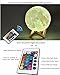 3D 5.9 inches Printing Moon Lamp Globe 16 Colors with Wood Stand Base Dimmable Touch Control and Remote Control USB Rechargeable Lunar Night Light Glowing Realistic Light Creations