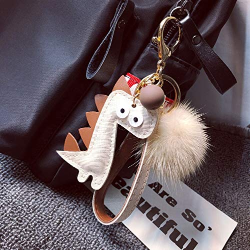 MUAMAX Dinosaur Key Chain for Women Clip Hook Keyring Novelty Gift for Kids Mother Sister Girlfriend Leather Bag Purse Wallet Accessories (brown) - Thumbnail 5