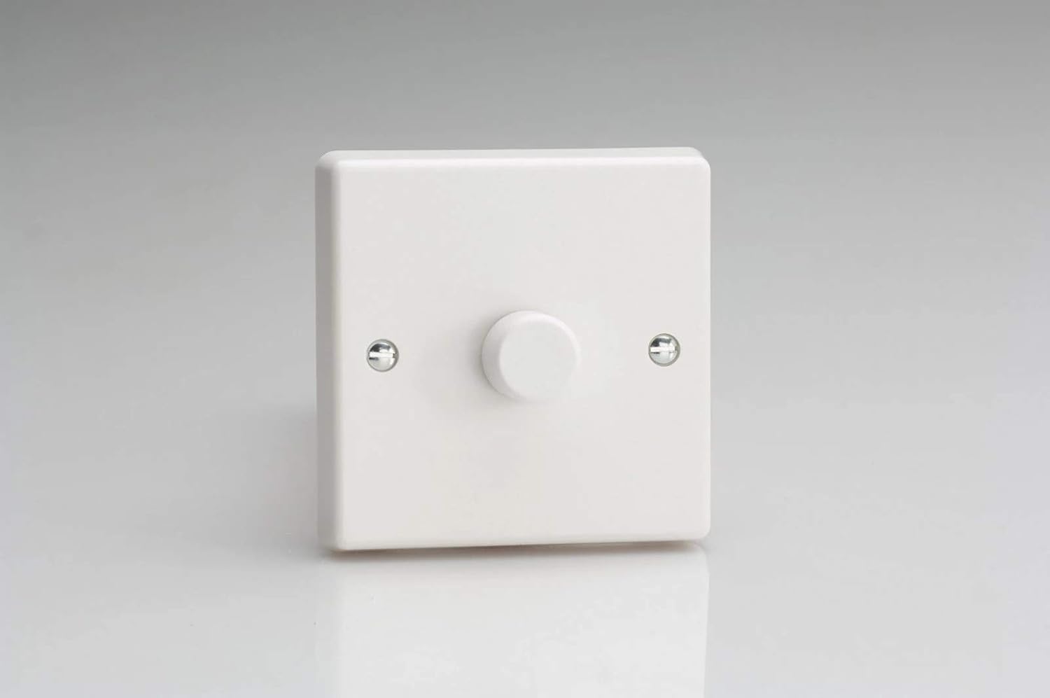 Lumilife Varilight JQP601W Leading & Trailing Edge 1 Gang White PVC,85x85x45mm, White Plastic