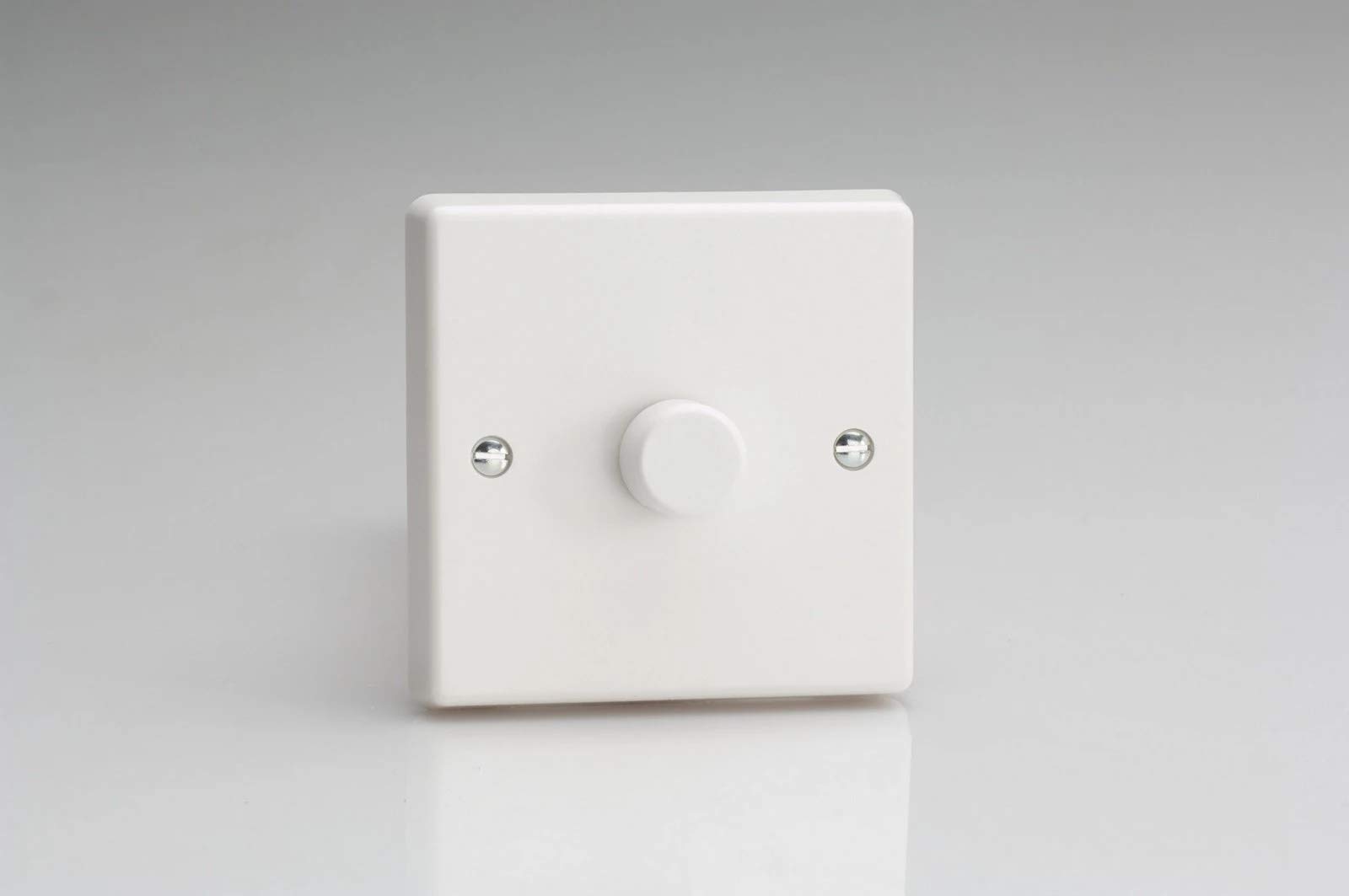 Varilight 1 Gang 2-Way Push-On/Off Rotary Dimmer Switch HQ3W White Plastic 1x 60-400W