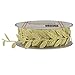 Fowod Leaf Ribbon, 17 Yard / 50 Feet Roll, 1 inch Width, Gold