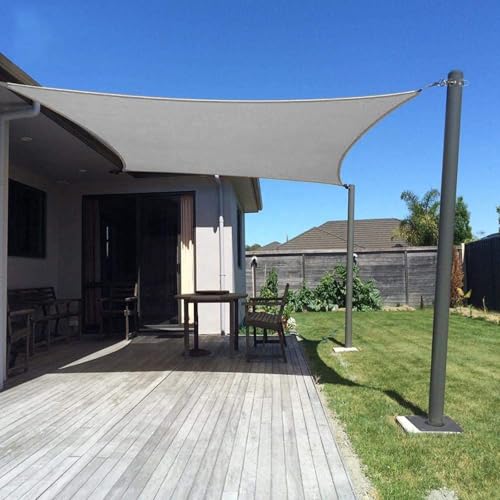 Dripex Sonnensegel wasserdicht Sonnenschutz Set 4X5 m inkl Befestigungsseile Rechteckig Polyester Imprägniert 95% UV Schutz Windschutz Wetterschutz fü