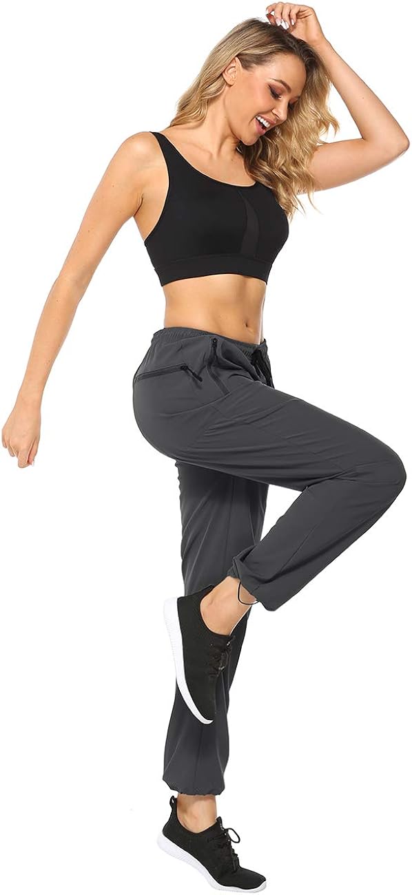 MOCOLY Women's Cargo Hiking Pants Elastic Waist Quick Dry Lightweight Outdoor Water Resistant UPF 50+ Long Pants Zipper at  Women’s Clothing store