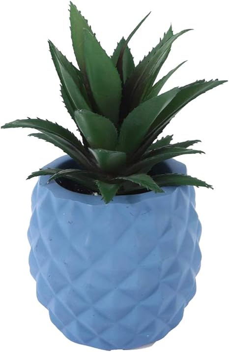 Amazon 人工植物 植物鉢植え 人工観葉植物 パイナップルの形 花瓶 置物 装飾品 樹脂製 5カラー 濃紺 人工観葉植物 オンライン通販