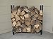 Woodhaven 2 Foot Fireside - Black Firewood Storage Rack - Made In USA - Heavy Duty Powder Coat Steel - Small Indoor Outdoor Log Rack - 24 Inch x 24 Inch