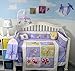 Soho Butterflies Meadows (Lavender) Baby Crib Nursery Bedding Set 14 pcs Included Diaper Bag PLUS: FREE LIGHTWEIGHT BABY CARRIER
