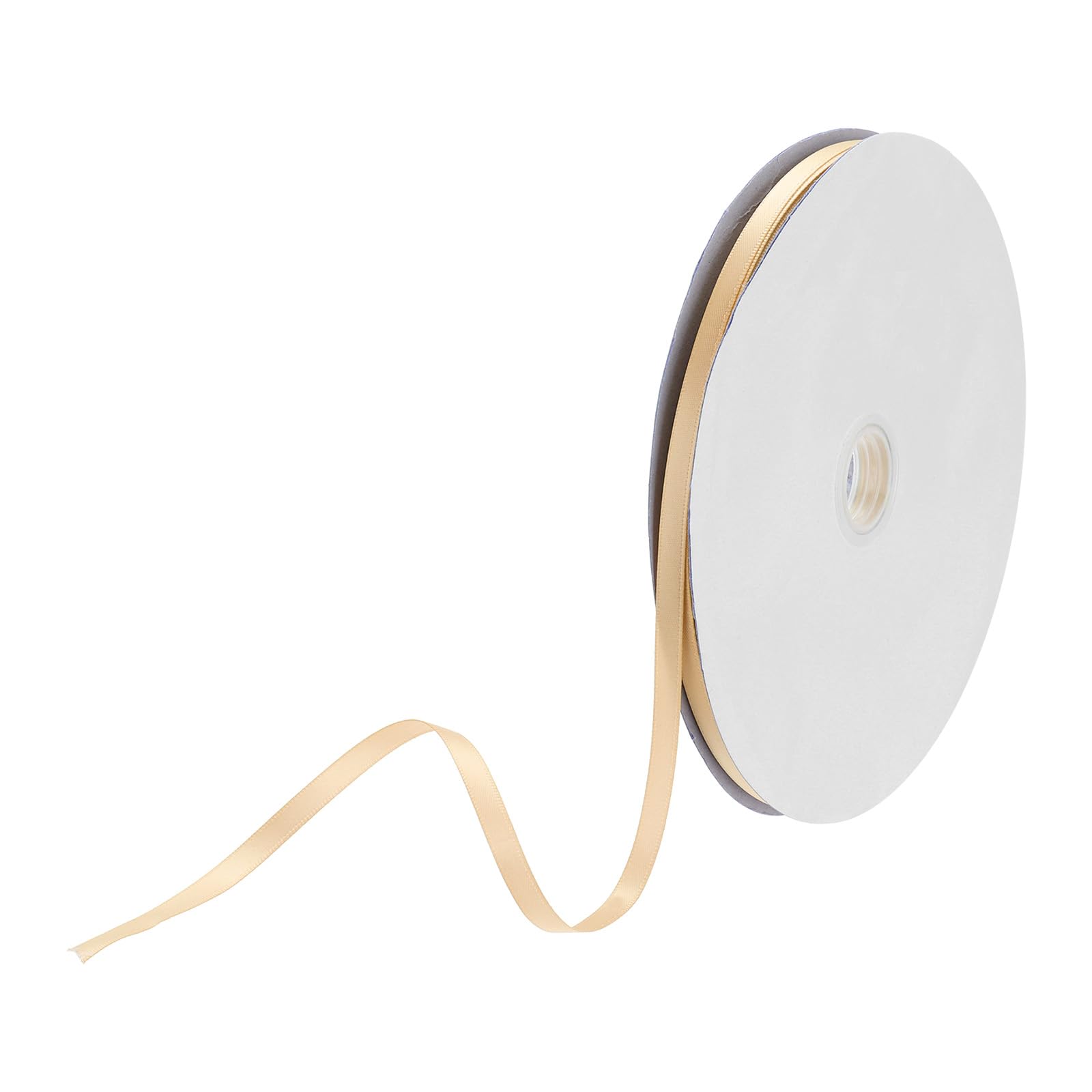 DMiotech 6mm Satin Ribbon 91m/300ft Thin Double Face Fabric Grosgrain Ribbon for Gift Wrapping Floral Hair Flower Bouquet, Champagne