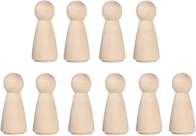 plain wooden peg dolls