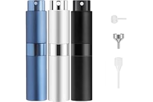 RUZAR 8ml Perfume Atomizer,3 pcs Perfume Travel Refillable Bottle, Empty Cologne Travel Bottle, Atomizer Sprayer