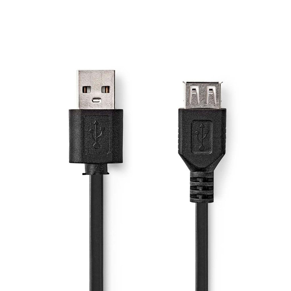 NEDIS USB Cable, USB-A Male to USB-A Female Extension Cable - 1.0m