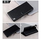 Lenovo S850 Case, Silk Flip Leather Folio Case for Lenovo S850 S850T Wallet Pouch Skin Cover Phone Shell With Stand Function And Card Slot (Black)