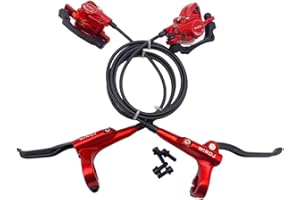 WIROJ Mountain Bike Hydraulic Disc Brake Set, Front & Rear Disc Brake Kit Fit Bicycle MTB XC Trail, e-Bike, Fat Bike, Upgrade
