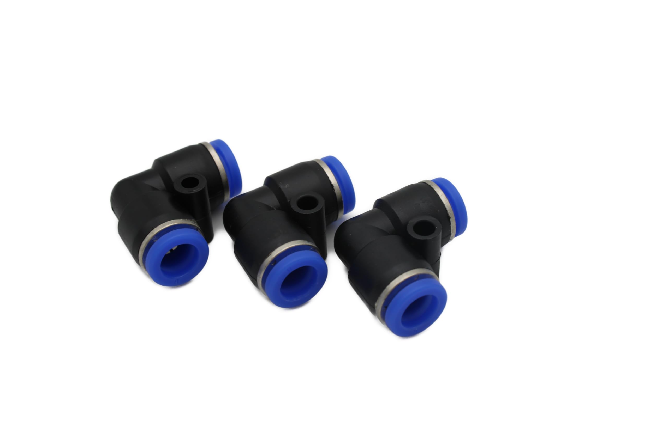 8 mm IQS Pneumatic Angle Connector 90° Pack of 3 - Hose Connector Compressed Air Connector