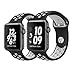 Apple Watch Band - Vitech Soft Silicone Nike+ Sport Style Replacement iWatch Strap band for Apple Wrist Watch Series 1 Series 2 (42mm Black/White)