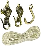 Klein Tools H1802-30 Block and Tackle with Blocks 267 and 268 and Anchor Hook 258