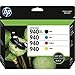 HP 940XL Black Ink Cartridge and HP 940 Colors Standard Yield Cartridges Four Color Combo Pack. Part HP CZ143FN. 1 Pack of 4.