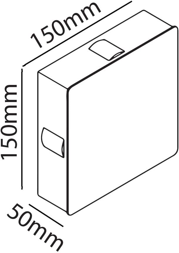 V-TAC 4W Outdoor LED Light-IP65 Waterproof Square Lamp, Black Die-Casting Aluminum Body - Image 4