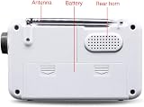Amusingtao Portable Shower Radio FM AM LCD Display Stereo Speaker Earphone Port view 2