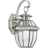 Generation Lighting 8037-965 Lancaster Traditional One - Light Outdoor Wall Lantern Outside Fixture, Antique Brushed Nickel F
