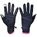 Heat Factory Women's Lightweight Fleece Gloves with Touchscreen Finger Tips and Hand Heat Warmer Pockets, Black, Small/Medium