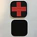 SpaceAuto Tactical Morale Patch Medic Cross Velcro Desert Military Badge - Black