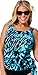 Beach Belle Women's Plus Size Blue Bell Blouson Tankini Top