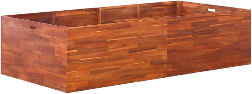 vidaXL Jardinera Jardín Madera de Acacia Macetero Maceta para ...