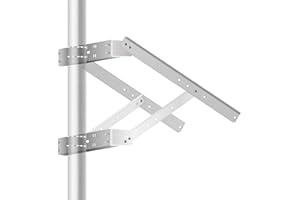 Newpowa Universal Solar Panel Double Arm with Support Pole and Wall Mount Bracket, 0-90° Tilt Angle, up to 220W/30.31" Width
