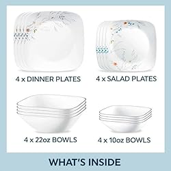 Corelle Adlyn 16pc, Service for 4, Dinnerware