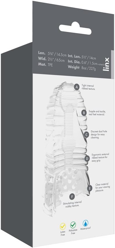 Me You Us The Glacier Dual End Stroker, Transparent Male Masturbator with Double-Ended Design - Image 4