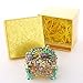 YUFENG Trinket Box Metal Enameled Collectable Wedding Jewelry Ring Holder Organizer (Peacock Box)
