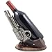 Classic Country Western Six-shooter Pistols Wine Bottle Holder Statue in Vintage Wild West Home Decor Sculptures As Decorative Tabletop Wine Racks & Display Stands or Rustic Gifts for Cowboys