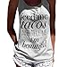 Women Tank Tops, kaifongfu Letter Print Sleeveless Tank Crop Tops Vest (S, Grey)