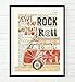 Jesus Is My Rock and That's How I Roll - Luke 24:2 Classic Car, Antique Van Automobile, Vintage Bible Verse Scripture Wall Art Print, Unframed, Christian Wall and Home Decor, All Sizes