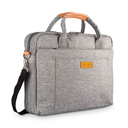 DOB SECHS DOB SECHS Laptop shoulder handbag for Dell Alienware, MacBook, Lenovo and HP 17 inches to 17.3 inches Gray
