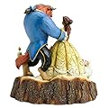 Disney Traditions by Jim Shore Beauty and the Beast Carved by Heart Stone Resin Figurine, 7.75”