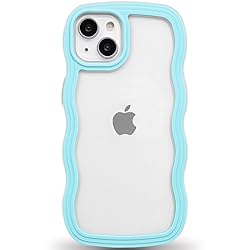 Anuck for iPhone 14 Plus Case Wavy Edge Clear Back