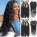 QTHAIR 10A Brazilian Hair Deep Wave 3 Bundles with 4x4 Lace Closure(22