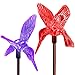 SolarDuke Solar Hummingbirds Holiday Decoration Pathway Lighting Garden Stake Lights Color Changing Outdoor Decor Patio Lawn Yard Path Decorative Ornaments (2 Pack)