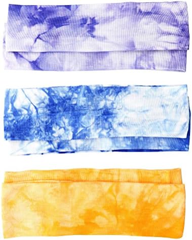 DemonTree 6 Pcs Yoga Sports Headbands Wide Non Slip Design Headband Sweatband for Running Yoga Fitness Fashion