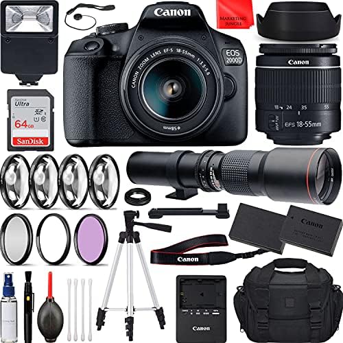 Canon EOS 2000D DSLR Camera with EFS 1855mm f/3.55.6 III (Rebel T7