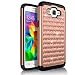 Galaxy J1 Case, Starshop Slim Dual Layer Armor Phone Case Cover With Spot Diamond With Premium Screen Protector (Rose Gold)