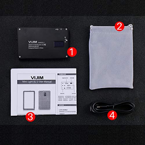 VIJIM DSLR LED Video Light on-Camera Dimmable Bi-Color 3200-5600K CRI 96+ Built-in 2800mAh Battery 96 Beads Magnetic Vlog Fill Lighting for Livestream YouTube - Thumbnail 6