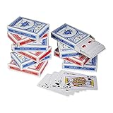 12 Decks Playing Cards Set - Classic Poker Card Game Bulk Set of Twelve Blue and Red Packs Great for Family Night by Neliblu