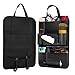 Carmoni Seat Back Car Organizer Pu Leather Seat Back Kick Protectors for Kids, Storage Bottles, Tissue Box, Toys - Black