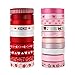 VATIN 20 Rolls 100 Yards Valentine's Day Ribbons Trims Printed Grosgrain Ribbons Polyester Satin Ribbon 3/8