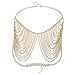 Bikini Bralette Chain Women Golden Tassel Harness Necklace