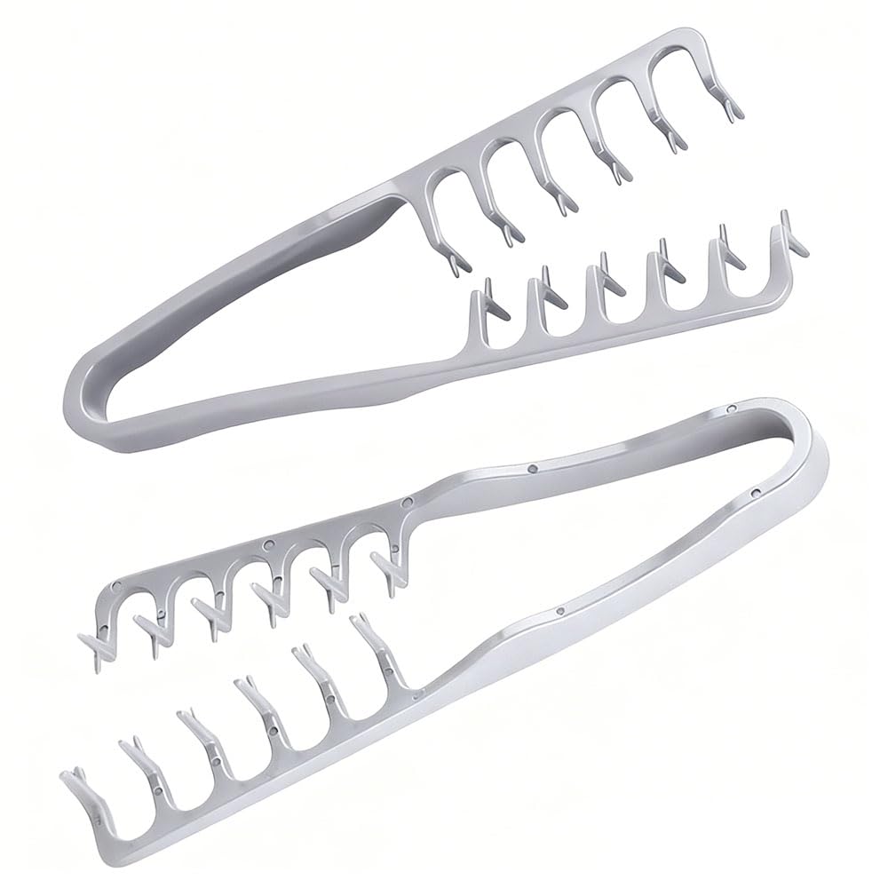 Photo 1 of 2-in-1 Texture Comb, Volumizing Wide & Fine-Toothed Hair Comb - Anti-Frizz Fluffy Styling Tool for Men Women, Portable Lightweight Design with Non-Slip Grip, Suitable for All Hair Types (2 Pack, Grey)