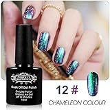 Perfect Summer Holographic Glitter Starry Galaxy Chameleon Colors Changes Gel Nails Polish Mood Changing French Manicure Lacquers UV Led Soak Off #12