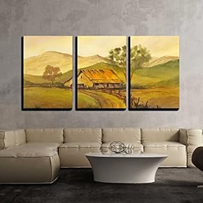 Very Nice Original Watercolor Painting on Paper x3 Panels